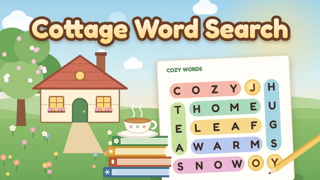 Cottage Word Search cozy word search cover artwork