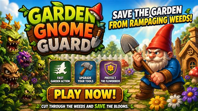 Garden Gnome Guard cozy garden survivor game preview