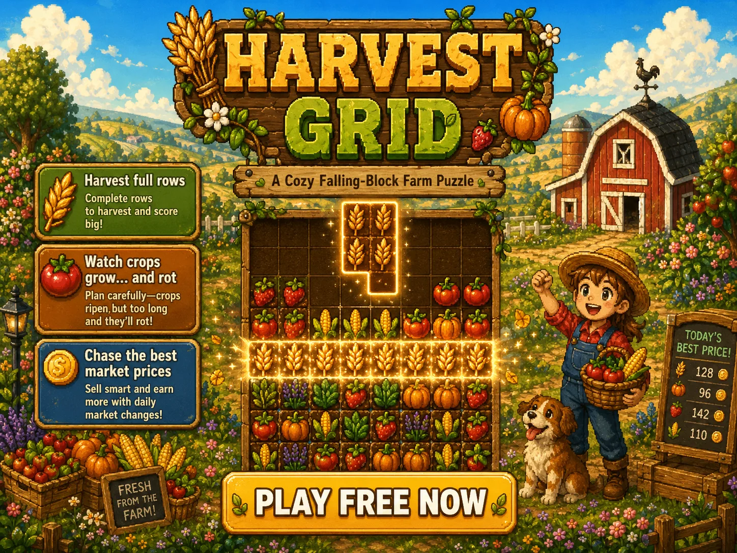 Harvest Grid gameplay preview