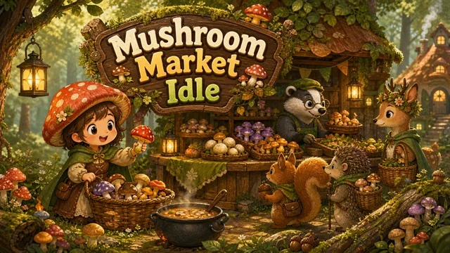 Mushroom Market Idle cozy idle market game preview