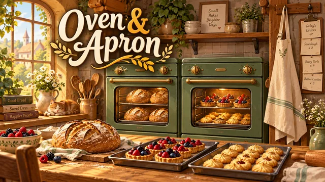 Oven & Apron turn-based baking puzzle cover artwork