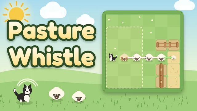 Pasture Whistle sheepdog herding puzzle cover artwork
