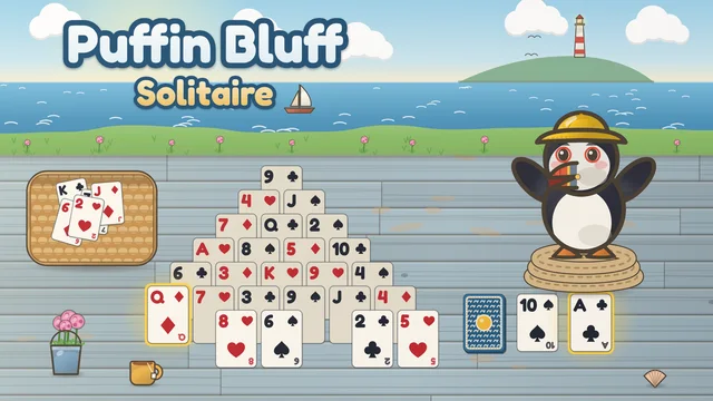 Puffin Bluff Solitaire pyramid solitaire cover artwork