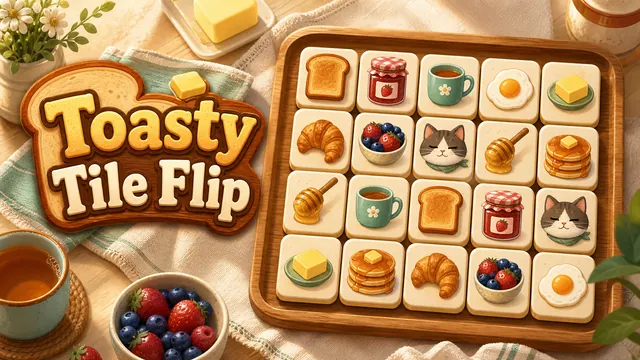 Toasty Tile Flip cozy memory game preview
