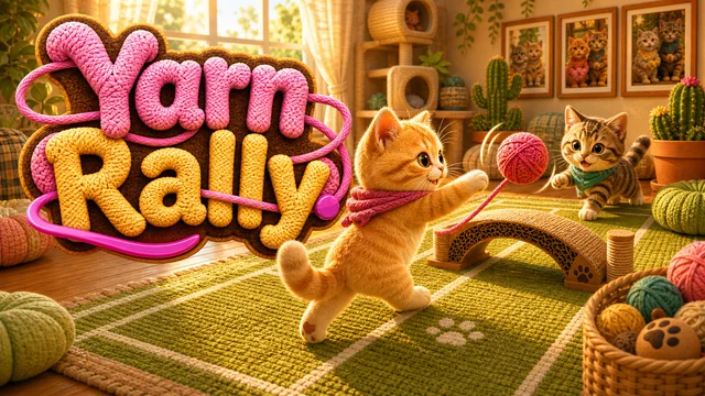 Yarn Rally cat tennis game preview