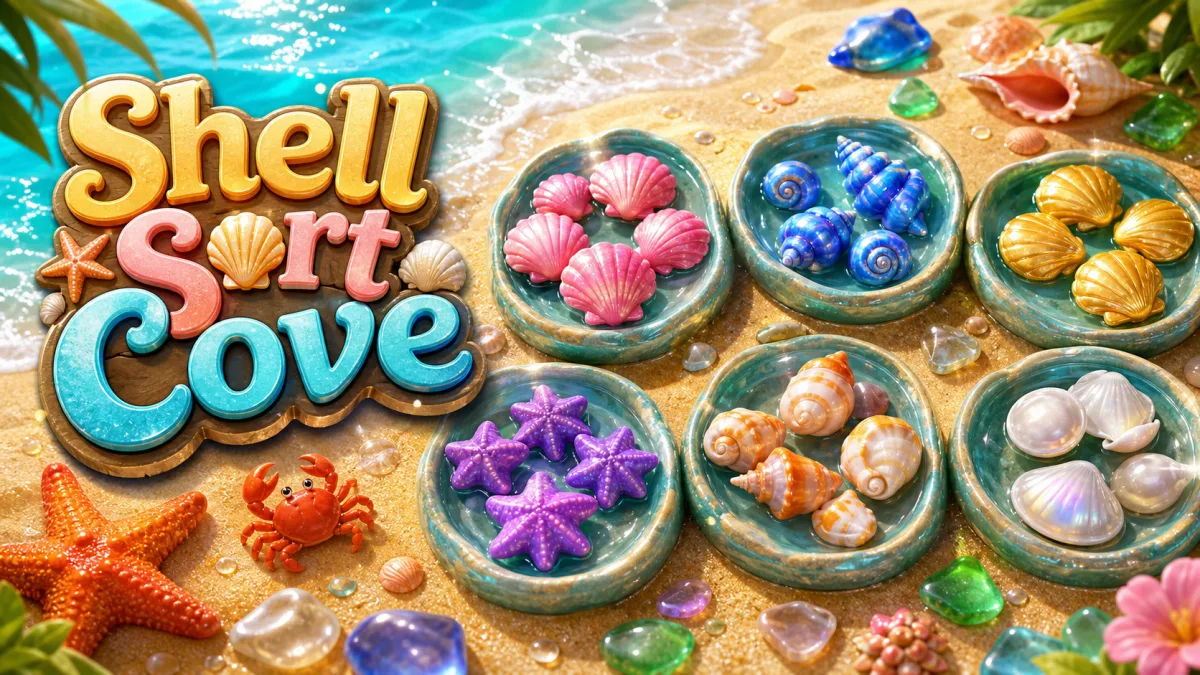 Shell Sort Cove cozy sorting puzzle game preview